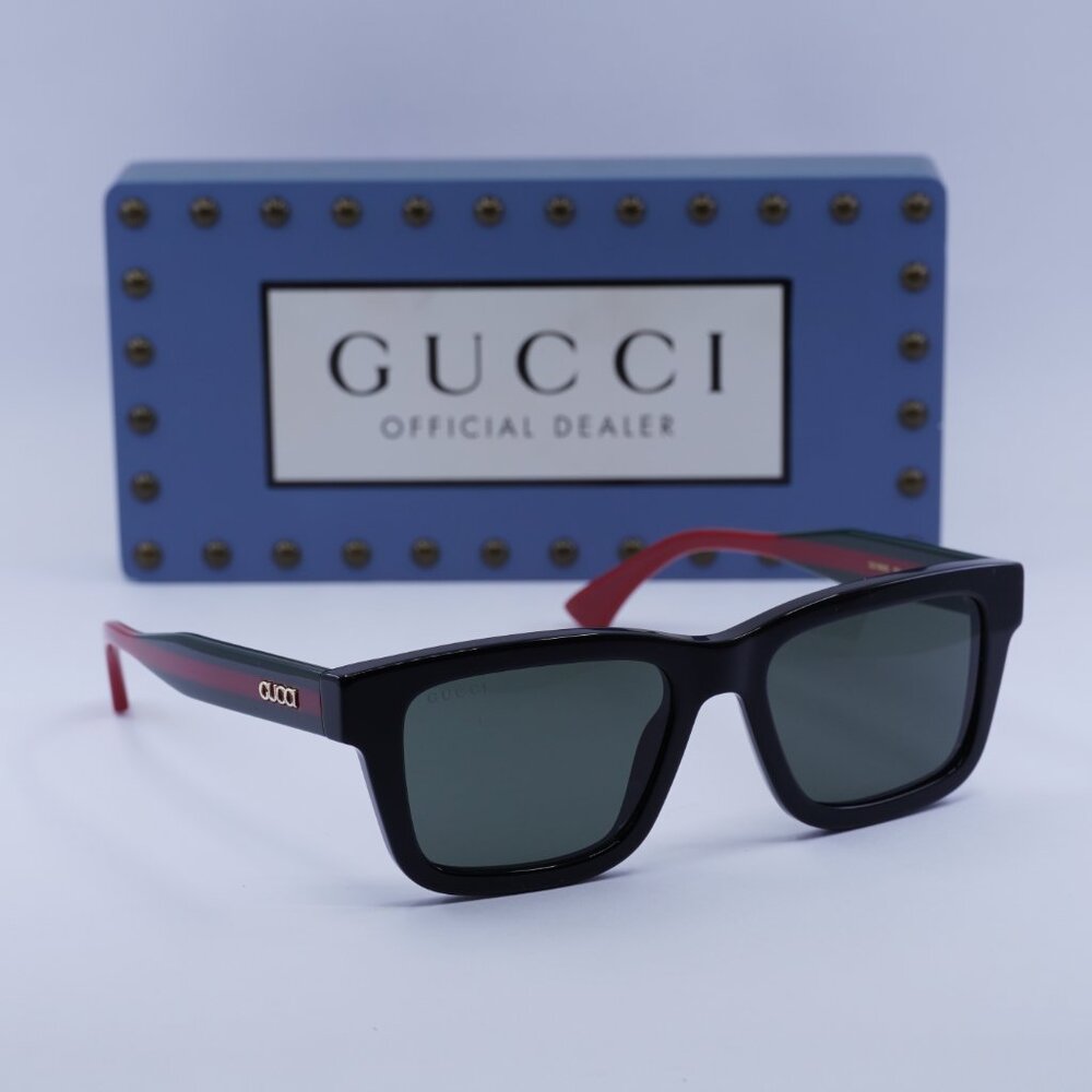 Final Price! Gucci GG1869S 001 Black/Green/Red Sunglasses - Picture 6 of 11